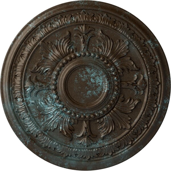 Ekena Millwork Tellson Ceiling Medallion (Fits Canopies up to 6 3/4"), 30 5/8"OD x 2 1/2"P, Bronze Blue Patina CM30TEBBS - main